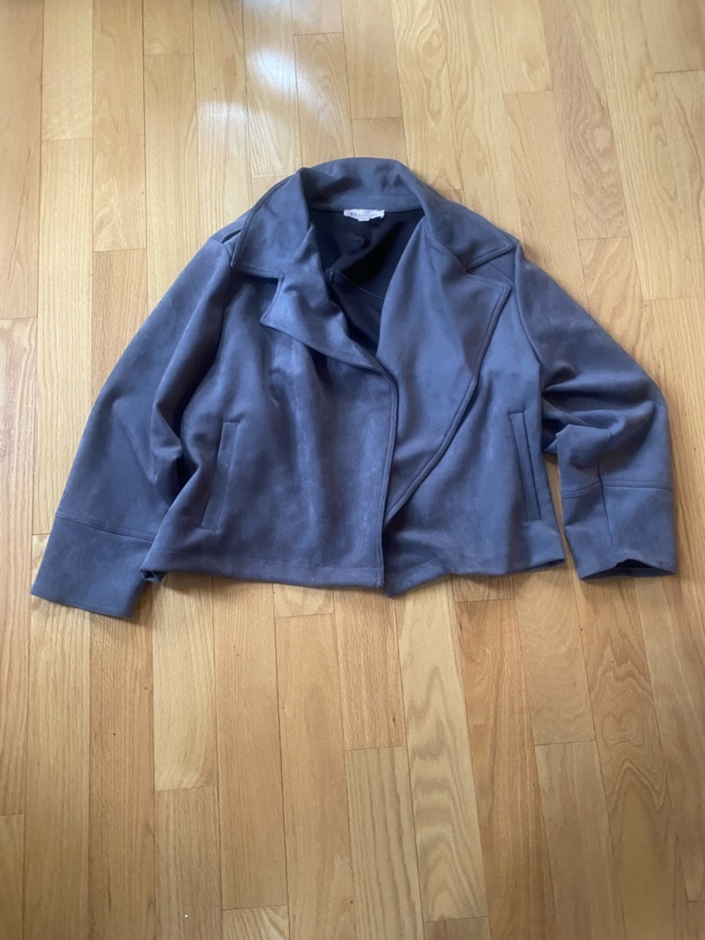 Womens Slate Gray Suede Jacket